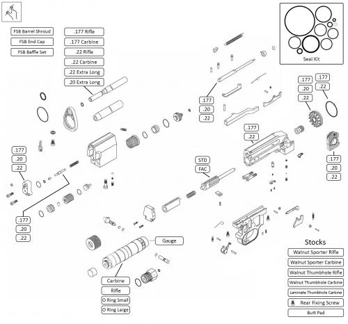 HW 100 - Airgun Spares - Gun Spares