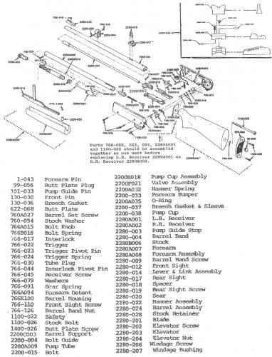 Model 1 - Airgun Spares - Gun Spares