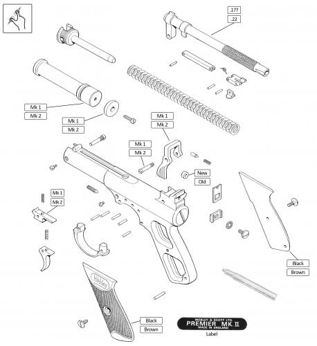 Premier Mk 1 Pistol - Airgun Spares - Gun Spares